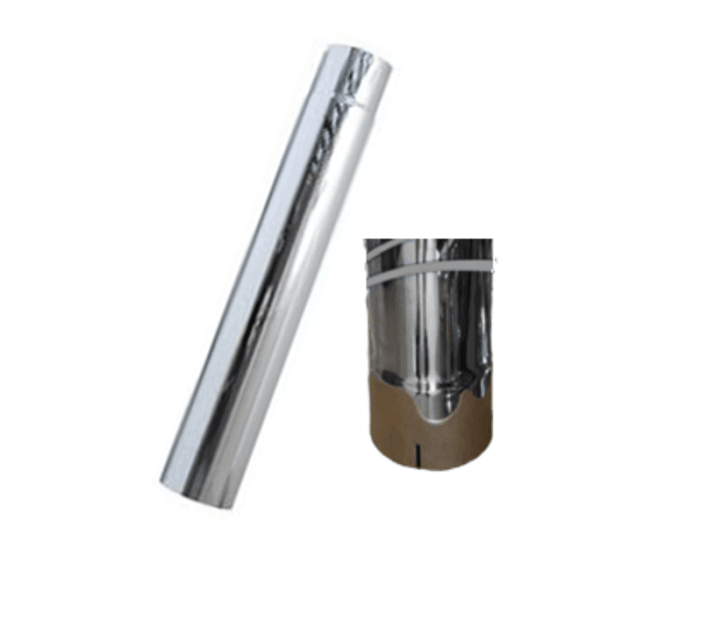 TUBO ESCAPE HEMBRA CROMADO 6 X 55¨