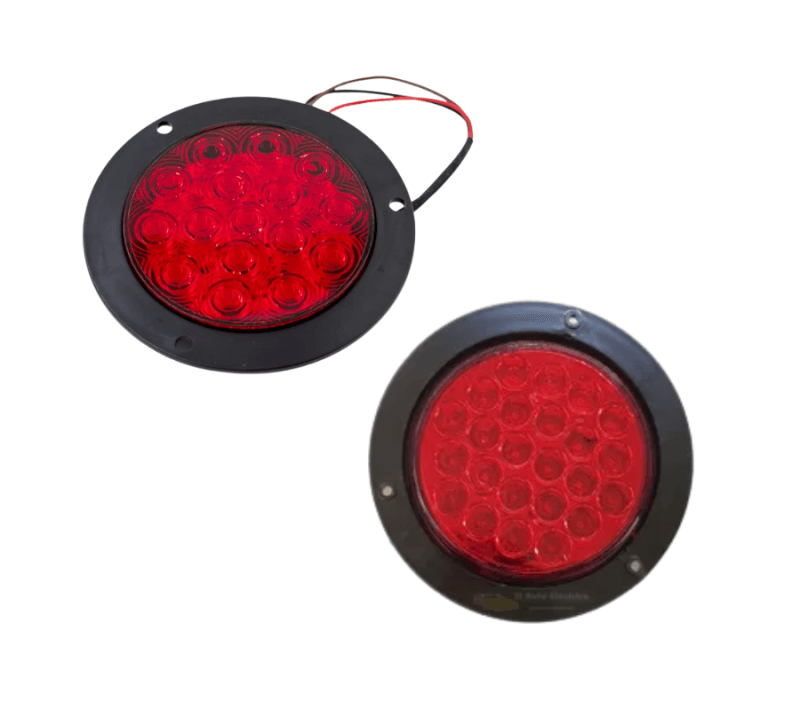 LAMPARA ROJA 4" ARO METAL MULTIVOLTAJE