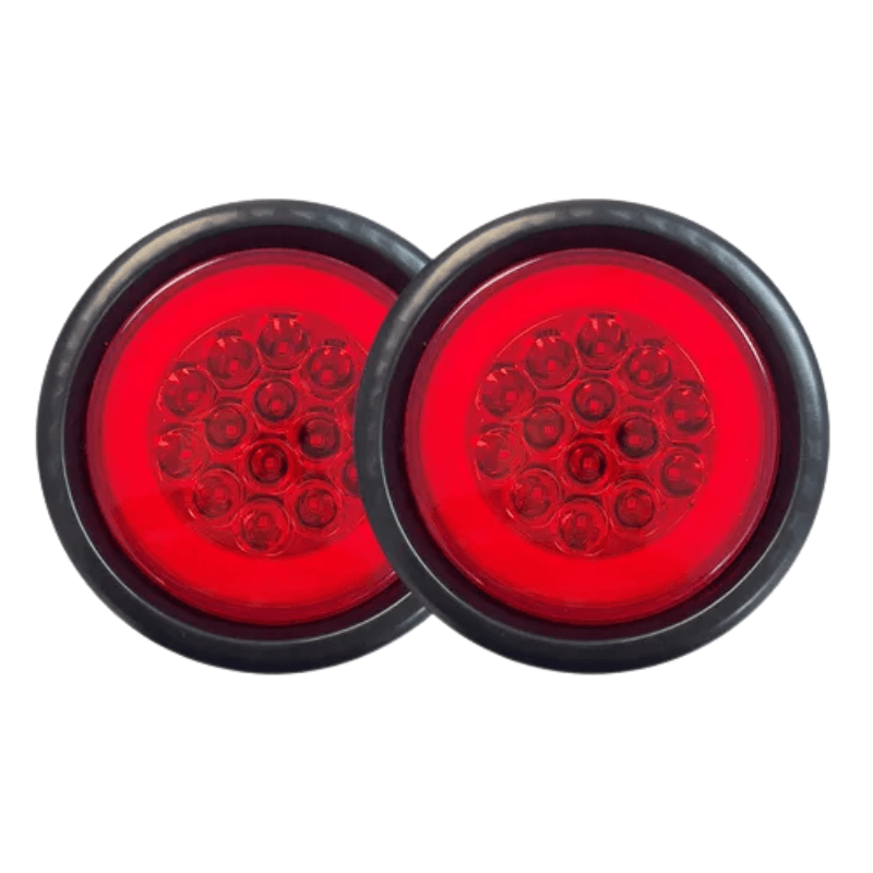 LAMPARA REDONDA 4" LED NEON ROJA MULTIVOLTAJE