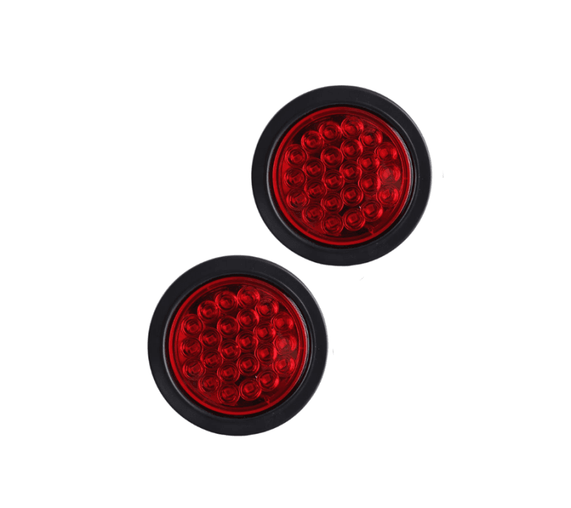 LAMPARA REDONDA ROJA DE 4"  MULTIVOLTAJE