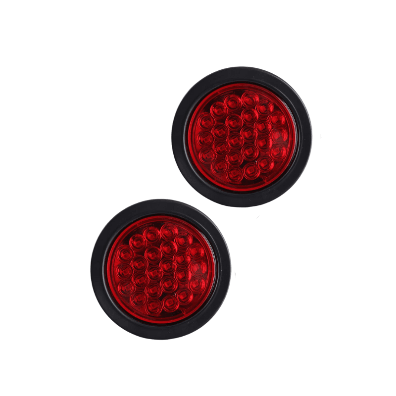 LAMPARA REDONDA ROJA DE 4"  MULTIVOLTAJE