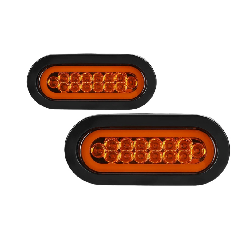 LAMPARA OVALADA LED AMARILLA NEON MULTIVOLTAJE