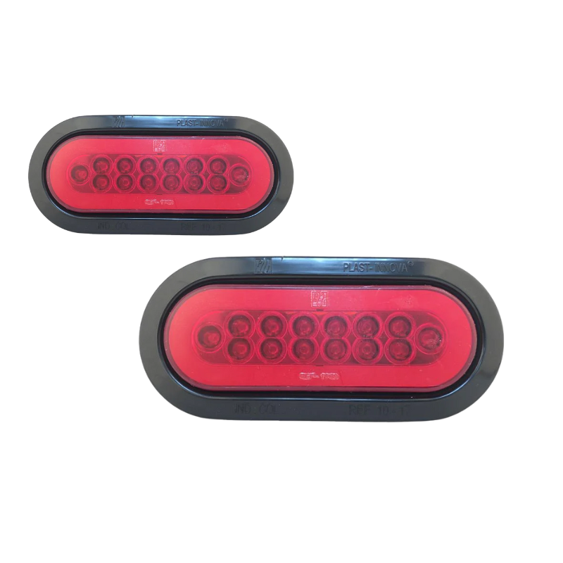 LAMPARA OVALADA LED ROJA NEON  MULTIVOLTAJE