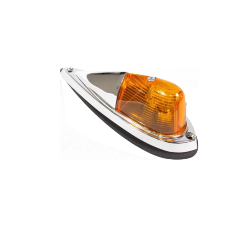 LAMPARA PILOTO SEMIREDONDA AMARILLA-TRANSPARENTE LED, 12 VOL, S/R