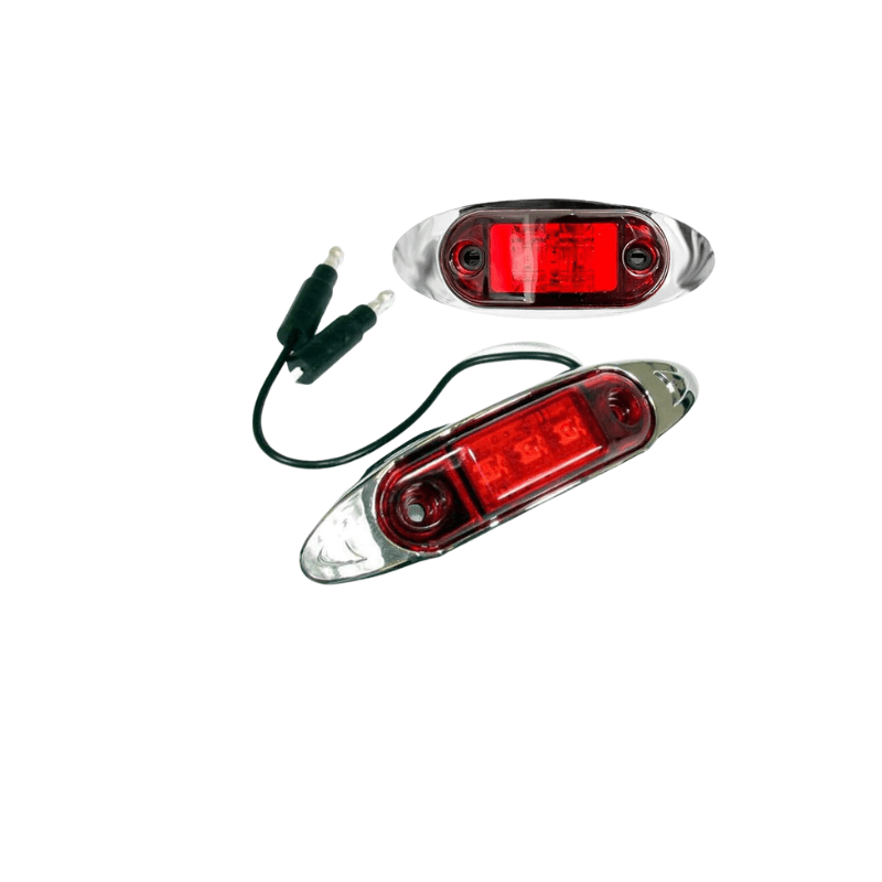 LAMPARA OVALADA CHICA ROJA MULTIVOLTAJE , S/R