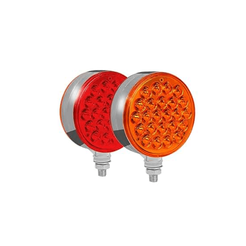 LAMPARA DIRECCIONAL REDONDA LED 17 ROJO / 17 AMARILLO, 12 VOL, S/R