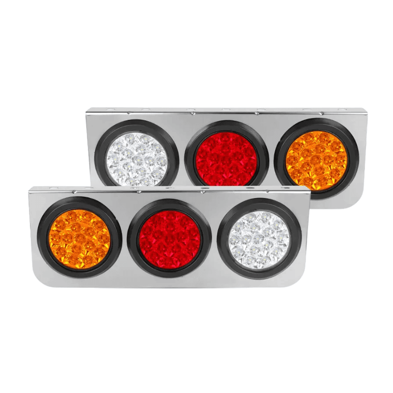 PORTA LUCES REDONDAS DE 4" CROMADO MULTIVOLTAJE