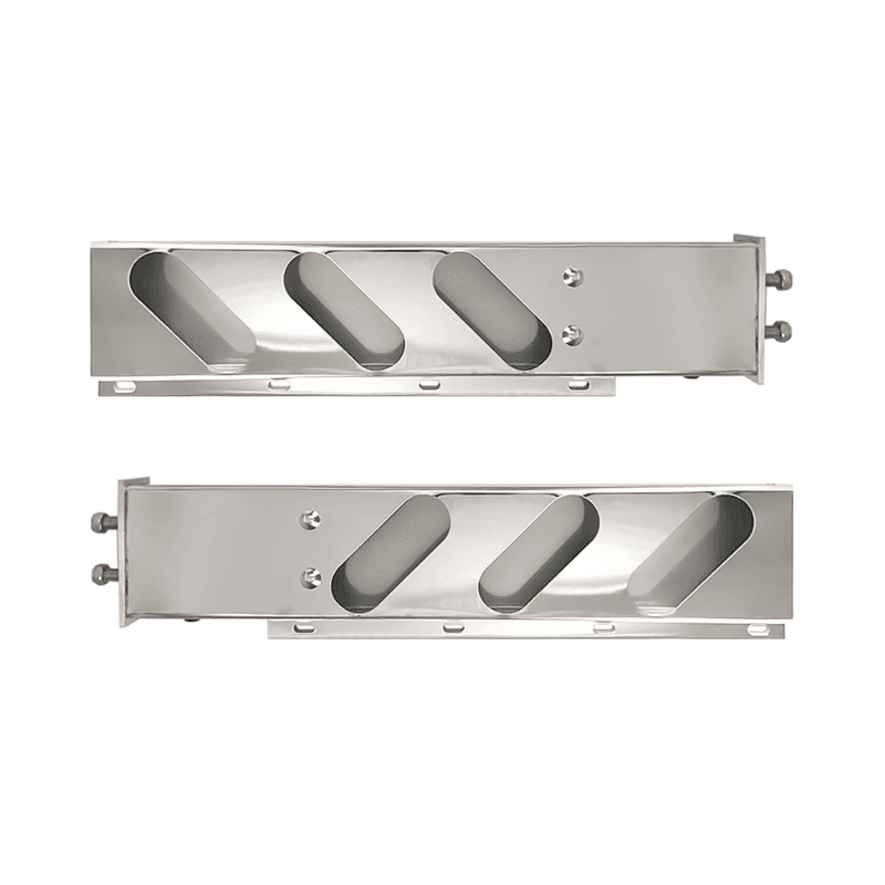 PORTA POLLERA DE LUCES OVALADAS ACERO INOX