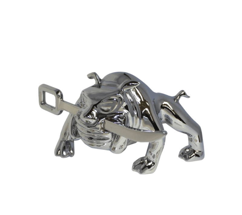 ADORNO BULLDOG ESPADA  CROMADO