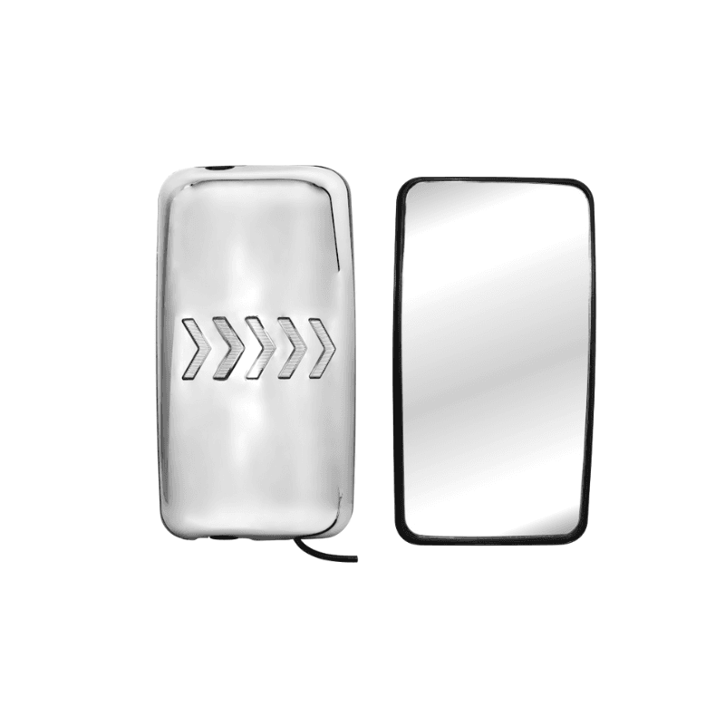 ESPEJO RETROVISOR CROMADO CON LED