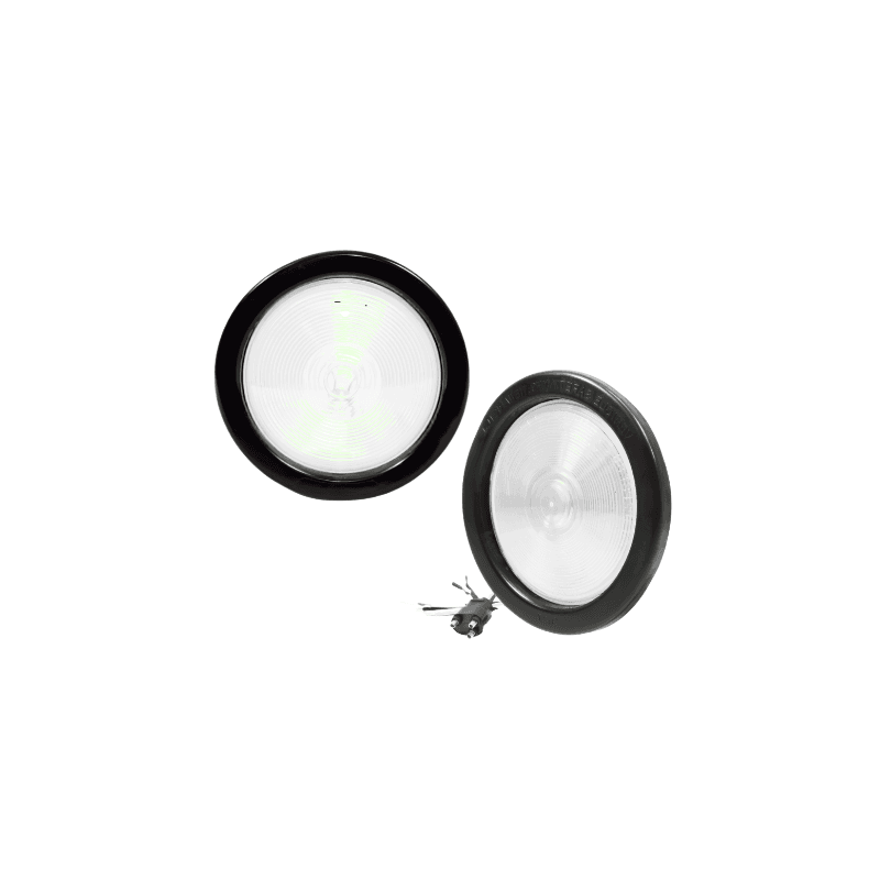 LAMPARA BOMBILLO 4" COMPLETA BLANCA 12V INCANDESCENTE